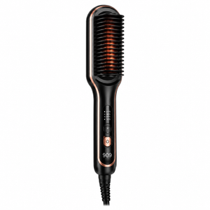 2-in-1 Electric Hair Straightener Brush