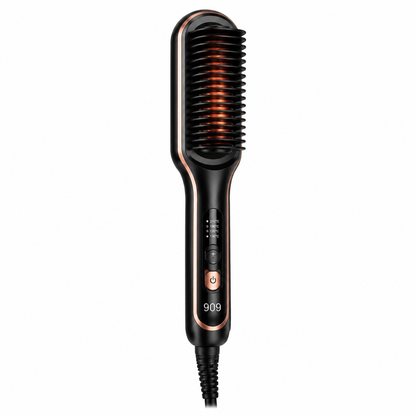 2-in-1 Electric Hair Straightener Brush
