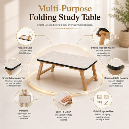 Multi-Purpose Wooden Folding Laptop & Study