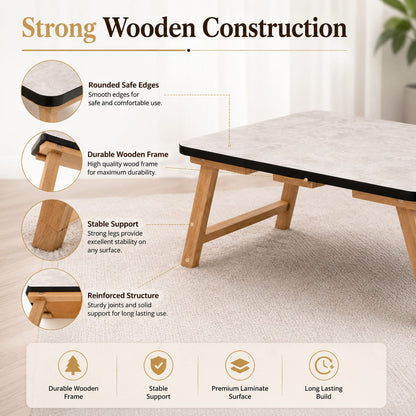 Multi-Purpose Wooden Folding Laptop & Study
